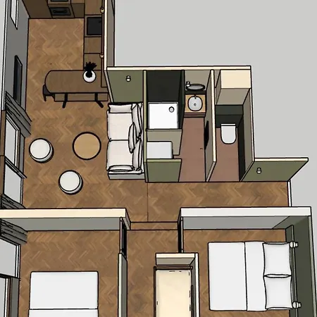 דירה 6p Chic Ski-in And Out -